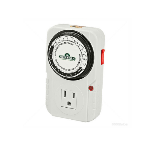 Single Outlet 24 Hour Programmable Grounded Timer - TheHydroPlug