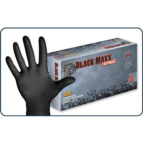 Black Maxx Nitrile Gloves - 100 pack - Hydro4Less