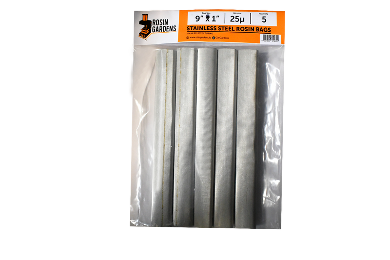 Rosin Gardens - 25 Micron Stainless Steel Rosin Bags (5 count) Screen Press